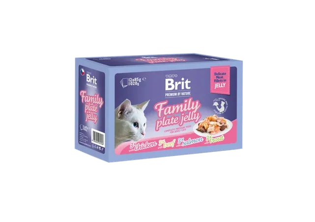 Brit Premium Cat Delicate Fillets in Jelly Family Plate (12 x 85 g) 1,02 kg