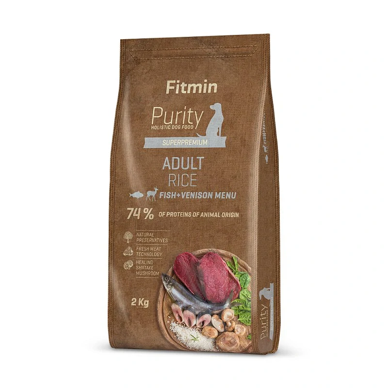 Fitmin Purity Rice Fish & Venison krmivo pro psy 2 kg